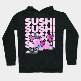 Unicorn Sushi Nigiri Kawaii Neko Anime Japanese print Hoodie